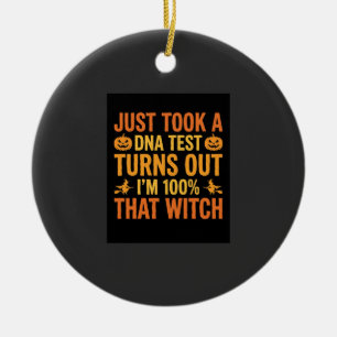Décoration En Céramique Test ADN de sorcière d'Halloween Design drôle