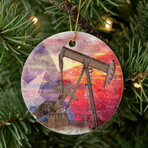 Décoration En Céramique Texas Oil Pumpjack : patrimoine artistique de l'Ét