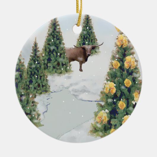 Décoration En Céramique Texas Winter ornament (Devant)