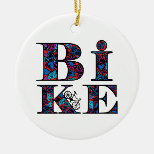 Décoration En Céramique Texte du vélo plein coeur