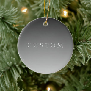 Décoration En Céramique Texte élégant sur un dégradé ombré gris simple mod
