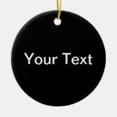 Décoration En Céramique Texte modifiable moderne | Noir et blanc (Devant)