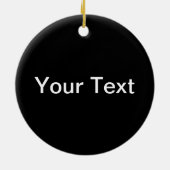 Décoration En Céramique Texte modifiable moderne | Noir et blanc (Dos)