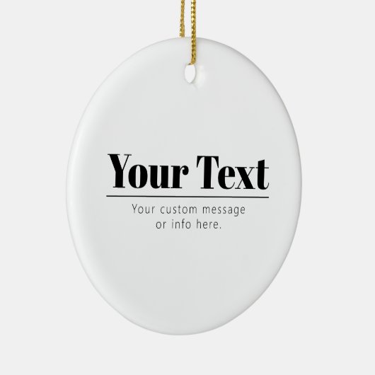 Décoration En Céramique Texte rétro-moderne élégant | Noir & Blanc (Droite)