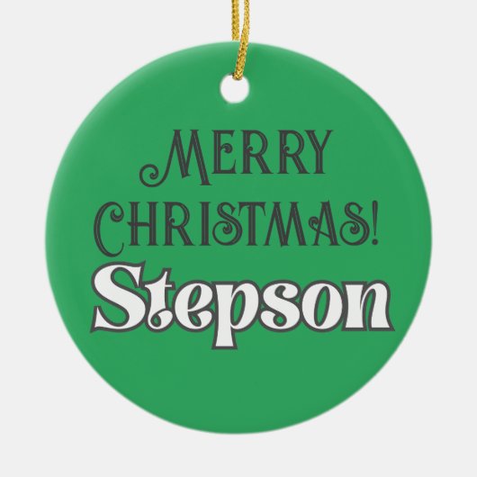 Décoration En Céramique Texte super Joyeux Noël Stepson (Devant)