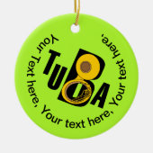 Décoration En Céramique Texte Tuba incliné (Devant)