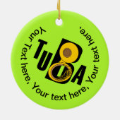 Décoration En Céramique Texte Tuba incliné (Dos)