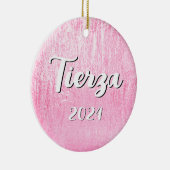 Décoration En Céramique Texture en verre rose personnalisée (Droite)