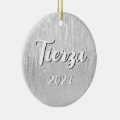 Décoration En Céramique Texture Glam en argent personnalisée (Droite)