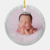 Décoration En Céramique Texture Glam en argent personnalisée (Dos)