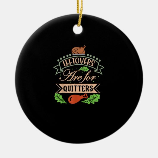 Décoration En Céramique Thanksgiving Family Motif - Les Restes Sont Pour Q (Devant)