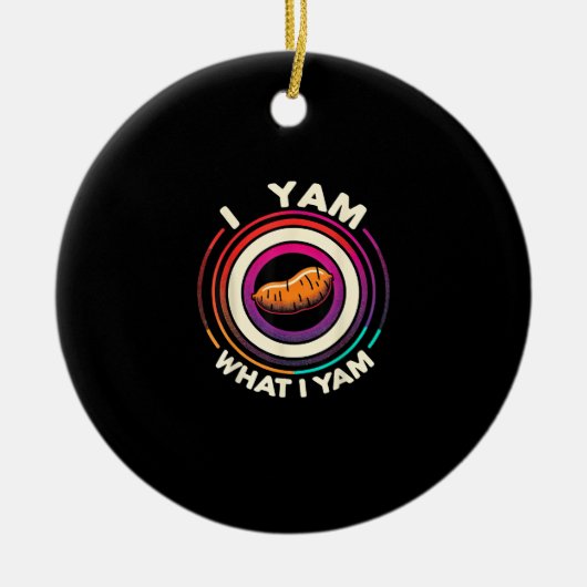 Décoration En Céramique Thanksgiving - Je Yam Ce Que Je Yam (Devant)