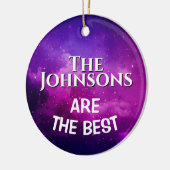 Décoration En Céramique The Best" Family | Deep Violet Space & Stars Custo (Gauche)