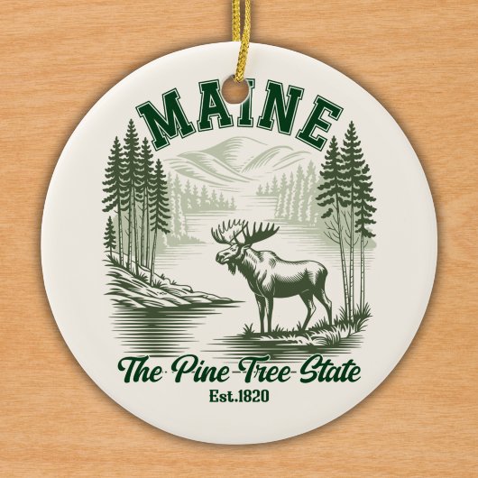 Décoration En Céramique The Pine Tree State - Mountain Forest View