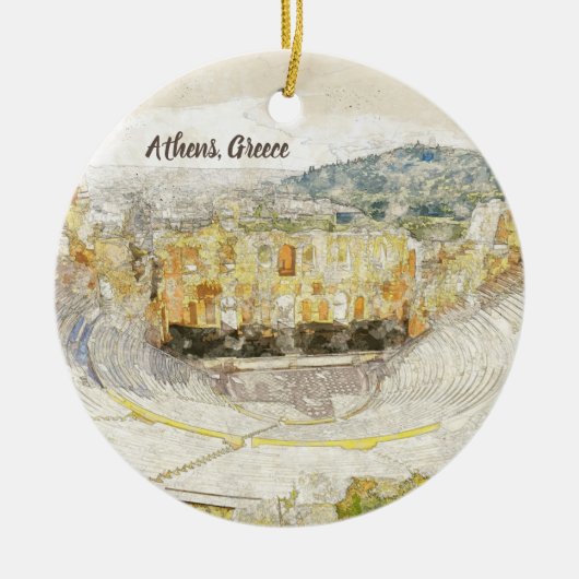 Décoration En Céramique Théâtre antique d'Hérodion, Athènes, Grèce (Devant)