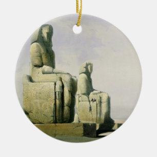 Décoration En Céramique Thebes, le 4 décembre 1838, détail des colosses o