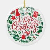 Décoration En Céramique Thème de Noël de tennis (Dos)