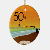 Décoration En Céramique Thème d'or de plage d'anniversaire (Droite)