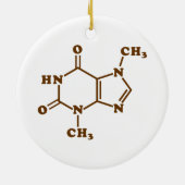 Décoration En Céramique Théobromine au chocolat Formule chimique moléculai (Dos)