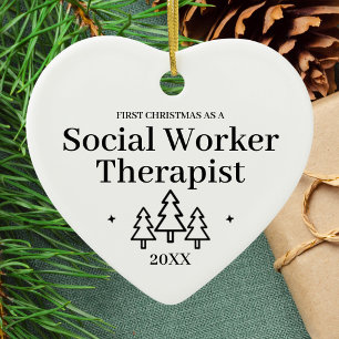 Décoration En Céramique Thérapeute du travailleur social Nouveau travail N