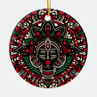 Décoration En Céramique Theyyam Spirit Christmas Ornament