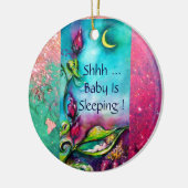 DÉCORATION EN CÉRAMIQUE THUMBELINA, PANIER À FLEURS ET BOUTEILLE (Gauche)