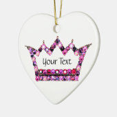 Décoration En Céramique Tiara rose personnalisée (Gauche)