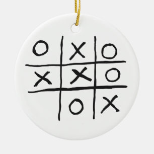 Décoration En Céramique Tic Tac Toe Noughts and Crosses