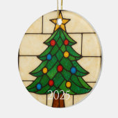 Décoration En Céramique Tiffany Style Stained Glass Christmas Tree Design (Gauche)