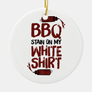 Décoration En Céramique Tige barbecue sur mon blanc Premium