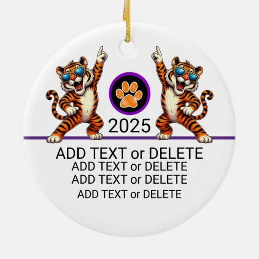 Décoration En Céramique Tiger Paw ASL REGARDEZ-VOUS ! (Dos)