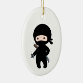 Décoration En Céramique Tiny Ninja tenant l'étoile à lancer (Droite)