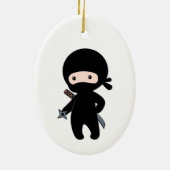 Décoration En Céramique Tiny Ninja tenant l'étoile à lancer (Dos)