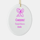 Décoration En Céramique Tir à l'arc violet rose mariage nom  (Droite)