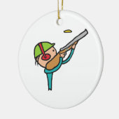 Décoration En Céramique Tir de pigeon argenté (Gauche)