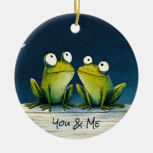 Décoration En Céramique Toi & Moi Grenouilles – Jolie illustration d'anima