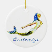 Décoration En Céramique Tonnelle de sirène de natation (Dos)