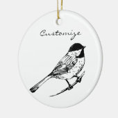 Décoration En Céramique Tonnerre de chickadee à calotte noire (Gauche)