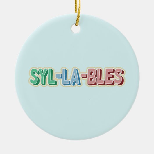 Décoration En Céramique Topographie des syllabes (Devant)