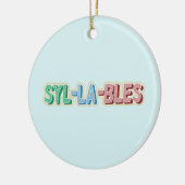 Décoration En Céramique Topographie des syllabes (Gauche)