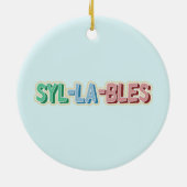 Décoration En Céramique Topographie des syllabes (Dos)