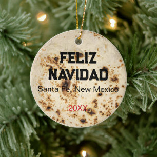 Décoration En Céramique Tortilla personnalisée cadeau de Noël Zia