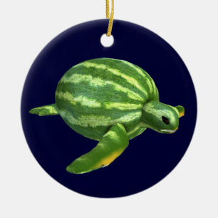 Décoration En Céramique Tortue avec corps de pastèque