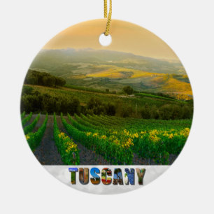 Décoration En Céramique Toscane Italie Vignoble italien Noël