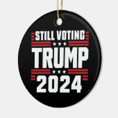 Décoration En Céramique Toujours voter Trump 2024 drapeau patriotique amér (Gauche)