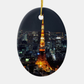 Décoration En Céramique Tour de Tokyo par nuit ::