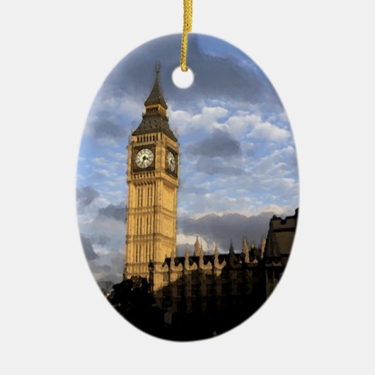 Décoration En Céramique Tour d'horloge (Devant)