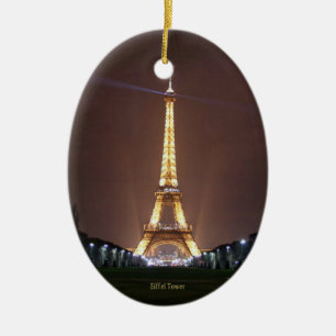 Décoration En Céramique Tour Eiffel en soirée