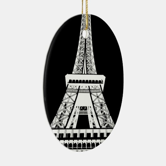 Décoration En Céramique Tour Eiffel noir blanc (Droite)