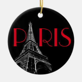 Décoration En Céramique Tour Eiffel Paris Voyage Noir Blanc Rouge Pop Art